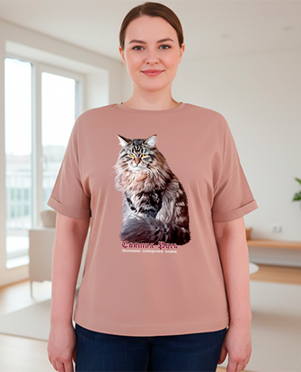 футболка с Сибирским котом