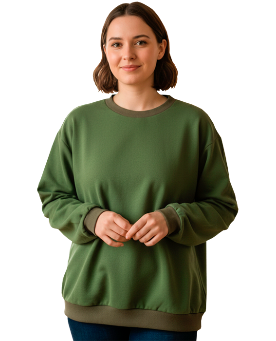 Свитшот женский зелёный